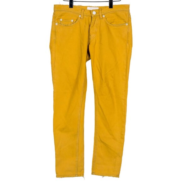 Acne Studios Denim - women's Acne Studios lemon yellow skinny jeans, 29/32